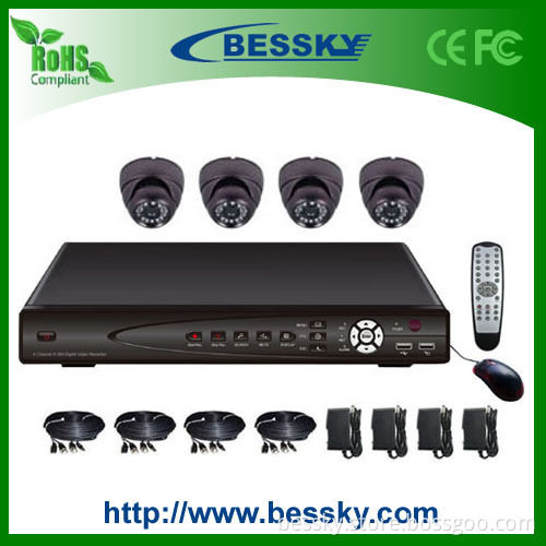 D1 4CH H. 264 CCTV Camera System Kit (BE-8104V4ID42)